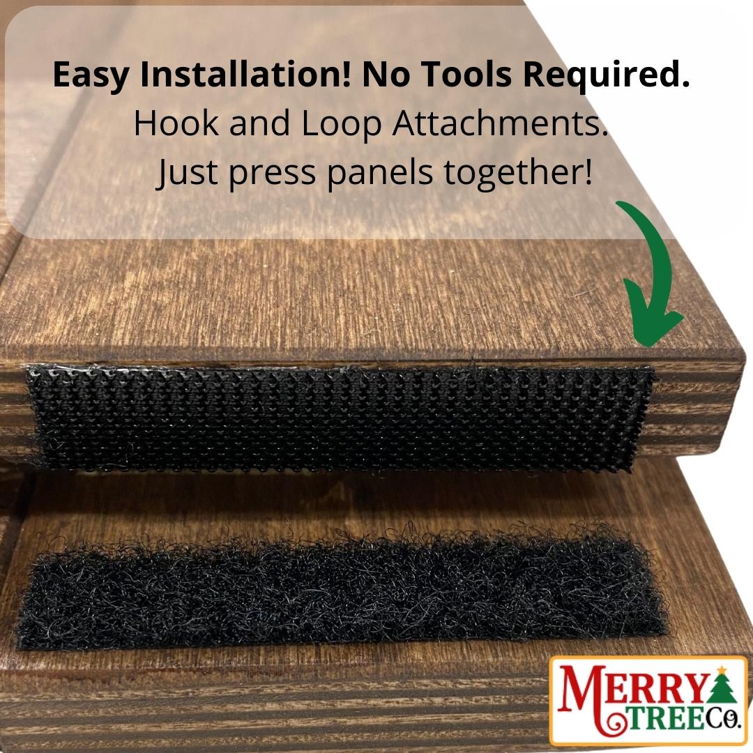 Hook and Loop attachement fro easy installation.