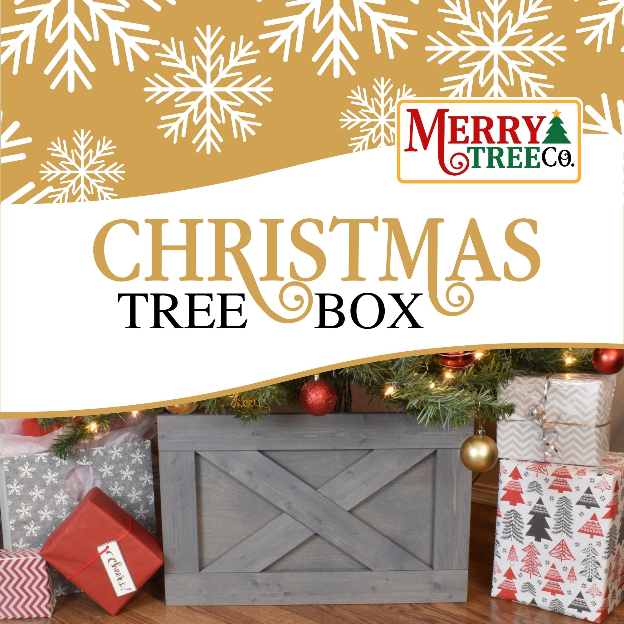 Postcard with Christmas Tree box advert.